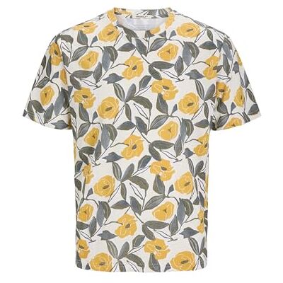 JACK & JONES Joralmeria AOP Tee Ss Crew Neck, Buttercreme, S JACK & JONES Joralmeria AOP Tee Ss Crew Neck, Buttercreme, S