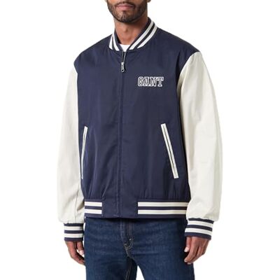 GANT Light Varsity Jacka för män, Kvällsblå, L GANT Light Varsity Jacka för män, Kvällsblå, L