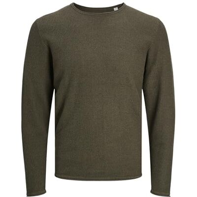 JACK & JONES Jjecooper Knit Crew Neck Noos stickad tröja, OLIVNATT, L JACK & JONES Jjecooper Knit Crew Neck Noos stickad tröja, OLIVNATT, L