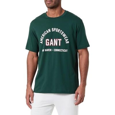 GANT Tryckt Graphic SS T-shirt, Grön, M GANT Tryckt Graphic SS T-shirt, Grön, M
