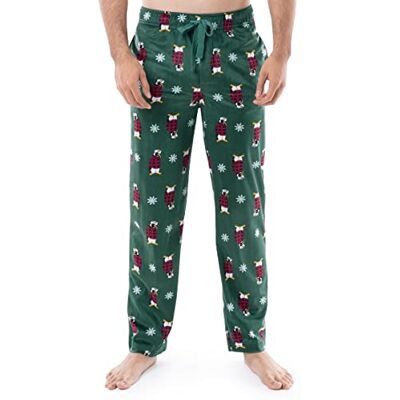 Varsity Herr Lite Touch sovbyxor i fleece pyjamasbyxor mörkgrön/pingvin, stor, Mörkgrön/pingvin, L Varsity Herr Lite Touch sovbyxor i fleece pyjamasbyxor mörkgrön/pingvin, stor, Mörkgrön/pingvin, L