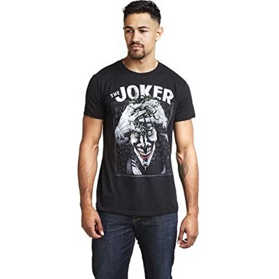 DC Comics herr crazed joker t-shirt, Svart, XXL DC Comics herr crazed joker t-shirt, Svart, XXL