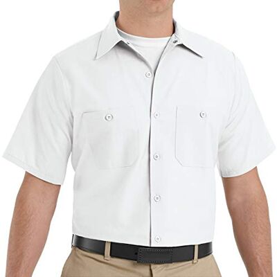 Red Kap Herr Performance Tech Shirt, Kort ärm Arbete Button Down Skjorta, Sommarfärgade flip-flops med konstgjorda pärlor, Short Sleeve Long Body Medium Red Kap Herr Performance Tech Shirt, Kort ärm Arbete Button Down Skjorta, Sommarfärgade flip-flops med konstgjorda pärlor, Short Sleeve Long Body Medium