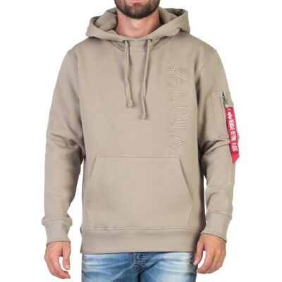 Alpha Industries EMB Hoody Huvtröja för män Vintage Sand Alpha Industries EMB Hoody Huvtröja för män Vintage Sand