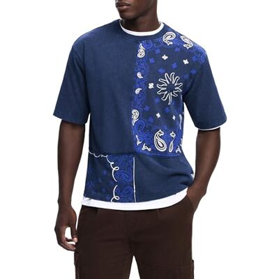 Desigual TS_Back Cutting PAI, 5032 mörkblå, S, Indien, S Desigual TS_Back Cutting PAI, 5032 mörkblå, S, Indien, S