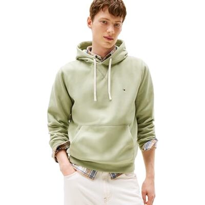 Tommy Hilfiger Herr Medium Vikt Solid Fleece Hoodie Sweatshirt, Finns också i Stor & Lång Hooded, Jorden salvia, M Tommy Hilfiger Herr Medium Vikt Solid Fleece Hoodie Sweatshirt, Finns också i Stor & Lång Hooded, Jorden salvia, M