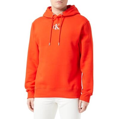 Calvin jeans herr monologo huvtröja, Eldig röd, S Calvin jeans herr monologo huvtröja, Eldig röd, S