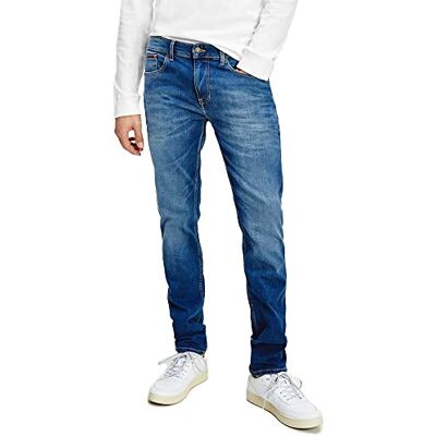 Tommy Jeans Austin Slim Tapered Wmbs Denim Byxor, Wilson Mid Blue Stretch, 32W x 36L Tommy Jeans Austin Slim Tapered Wmbs Denim Byxor, Wilson Mid Blue Stretch, 32W x 36L