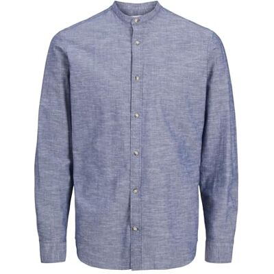 JACK & JONES JJESUMMER band skjorta LS SN, Blekt denim, S JACK & JONES JJESUMMER band skjorta LS SN, Blekt denim, S