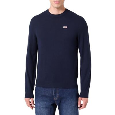 Napapijri Donori Crew Neck Sweater för män, Marinblå, L Napapijri Donori Crew Neck Sweater för män, Marinblå, L