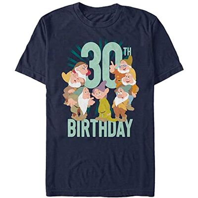 Disney Unisex Snow White-Dwarves Thirty Bday Organic Short Sleeve t-shirt, marinblå, S, Marinblå, S Disney Unisex Snow White-Dwarves Thirty Bday Organic Short Sleeve t-shirt, marinblå, S, Marinblå, S