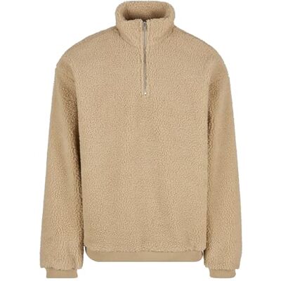 Urban Classics Troyer för män, oversized teddy-troyer av sherpa-tyg, oversize passform, storlekar S–5XL, Unionbeige, M Urban Classics Troyer för män, oversized teddy-troyer av sherpa-tyg, oversize passform, storlekar S–5XL, Unionbeige, M