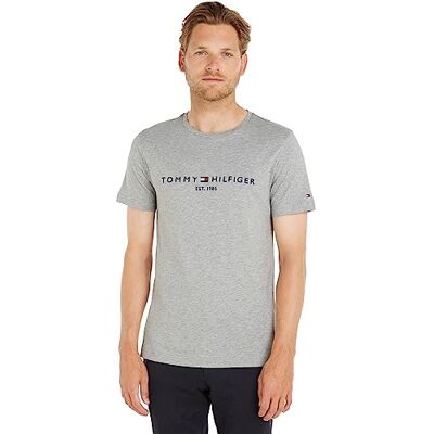 Tommy Hilfiger herr Sporttopp tommy logo te, Grå (Cloud Htr 501), XL Tommy Hilfiger herr Sporttopp tommy logo te, Grå (Cloud Htr 501), XL