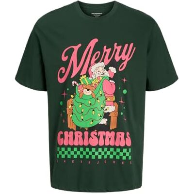 JACK & JONES Jorholiday Cartoon Tee Ss Crew Neck, Sycamore, XL JACK & JONES Jorholiday Cartoon Tee Ss Crew Neck, Sycamore, XL