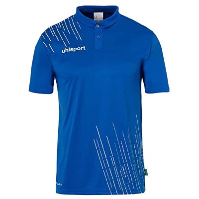 uhlsport Sportpolo för män, azurblå/vit, M uhlsport Sportpolo för män, azurblå/vit, M