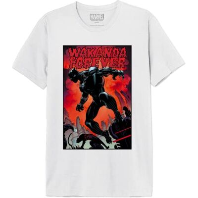 Marvel T-shirt herr, Vitt och blått, L Marvel T-shirt herr, Vitt och blått, L