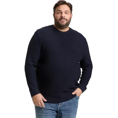TOM TAILOR Plussize herrtröja, 10668 – himmelskaptensblå, 3XL plus size TOM TAILOR Plussize herrtröja, 10668 – himmelskaptensblå, 3XL plus size