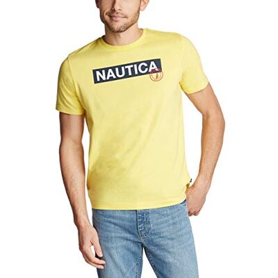 Nautica T-shirt för män, Solfisk gul, S Nautica T-shirt för män, Solfisk gul, S