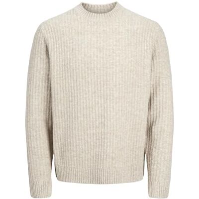 JACK & JONES JPRCCHOWELL stickad crew neck, Ren kashmir/detalj: melerad, S JACK & JONES JPRCCHOWELL stickad crew neck, Ren kashmir/detalj: melerad, S
