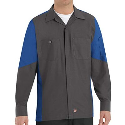 Red Kap Men's Crew Shirt, Charcoal/Grey, 3X-Large Red Kap Men's Crew Shirt, Charcoal/Grey, 3X-Large