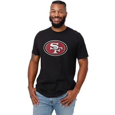 FOCO Men's Standard NFL Team Logo Short Sleeve T-Shirt, Black, X-Large FOCO Men's Standard NFL Team Logo Short Sleeve T-Shirt, Black, X-Large
