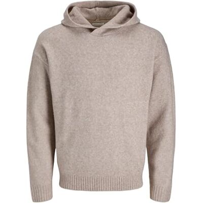 JACK & JONES Jjesoho Ollie Knit Hood Ln, Atmosfär, S JACK & JONES Jjesoho Ollie Knit Hood Ln, Atmosfär, S