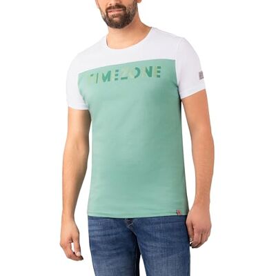 Timezone Color Block T-shirt för män, Grön, L Timezone Color Block T-shirt för män, Grön, L