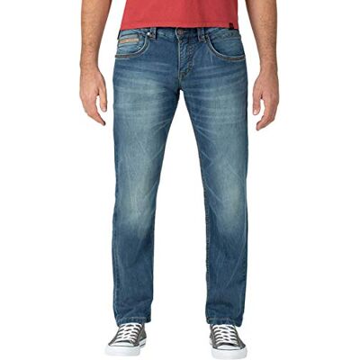 Timezone Herr Edwardtz smala jeans, Blå (White Used Wash 3300), 32W / 32L Timezone Herr Edwardtz smala jeans, Blå (White Used Wash 3300), 32W / 32L