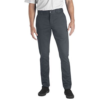 Dickies arbetsbyxor för män Skinny rak, Grå, 36W x 32L Dickies arbetsbyxor för män Skinny rak, Grå, 36W x 32L