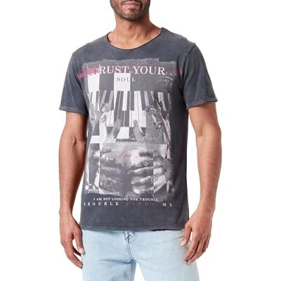 KEY LARGO KEYLARGO Män T-shirts MT Circle of Life Round, Kolsvart (1121), S KEY LARGO KEYLARGO Män T-shirts MT Circle of Life Round, Kolsvart (1121), S