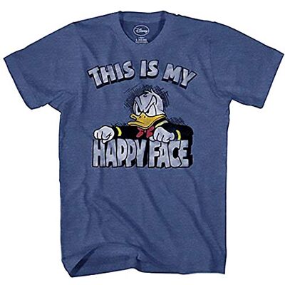 Disney Kalle Anka, ansikte, herr-t-shirt, L Disney Kalle Anka, ansikte, herr-t-shirt, L