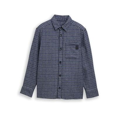 TOM TAILOR Barn pojkar skjorta, 39095 – svart lila minikontrolldesign, 164 TOM TAILOR Barn pojkar skjorta, 39095 – svart lila minikontrolldesign, 164