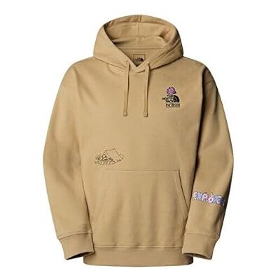 THE NORTH FACE Unisex Mountain Cleanup Oversized Huvtröja, Khaki Stone, XS THE NORTH FACE Unisex Mountain Cleanup Oversized Huvtröja, Khaki Stone, XS