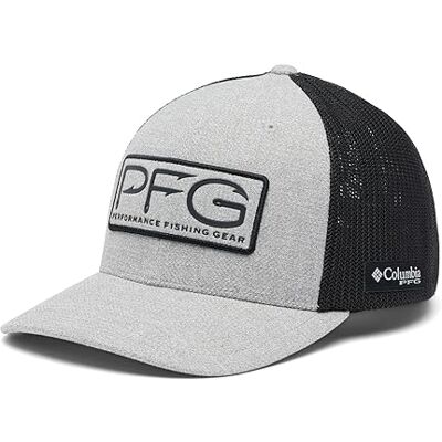Columbia Unisex PFG Mesh Snap Back krok Ball Cap PFG Mesh Snap Back™ Hooks Ball Cap, Cool Grey Heather/svart, XXL Columbia Unisex PFG Mesh Snap Back krok Ball Cap PFG Mesh Snap Back™ Hooks Ball Cap, Cool Grey Heather/svart, XXL