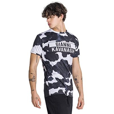 Gianni Kavanagh Black Jenga Print T-Shirt T-Shirt för män, Svart, M Gianni Kavanagh Black Jenga Print T-Shirt T-Shirt för män, Svart, M