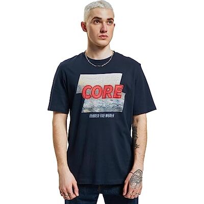 JACK & JONES Herr JCOBOOSTER Tee SS Crew Neck MAR 23 T-shirt, Navy Blazer, L, marinblå blazer, L JACK & JONES Herr JCOBOOSTER Tee SS Crew Neck MAR 23 T-shirt, Navy Blazer, L, marinblå blazer, L