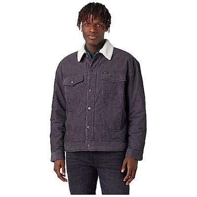 Wrangler herr Antifit Sherpajacka, Blekd svart, M Wrangler herr Antifit Sherpajacka, Blekd svart, M