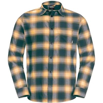 Jack Wolfskin vandringsstig skjorta för män M, Blågrön, L Jack Wolfskin vandringsstig skjorta för män M, Blågrön, L