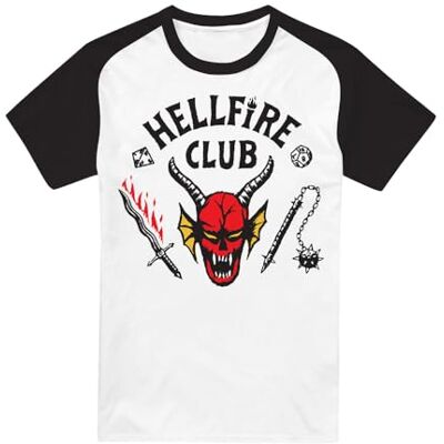 Stranger Things mandarin creative ltd Hellfire Club Raglan unisex t-shirt, svart, XX-Large Stranger Things mandarin creative ltd Hellfire Club Raglan unisex t-shirt, svart, XX-Large