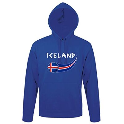 Supportershop sweatshirt huva Island Kungsblå Large Supportershop sweatshirt huva Island Kungsblå Large