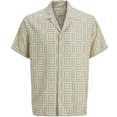 JACK & JONES Jprblulincoln Print S/S Shirt SMU, almond milk, L JACK & JONES Jprblulincoln Print S/S Shirt SMU, almond milk, L