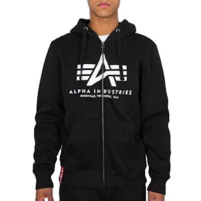 Alpha Industries Basic Zip Hoody Huvtröja Sweat för män Black Alpha Industries Basic Zip Hoody Huvtröja Sweat för män Black