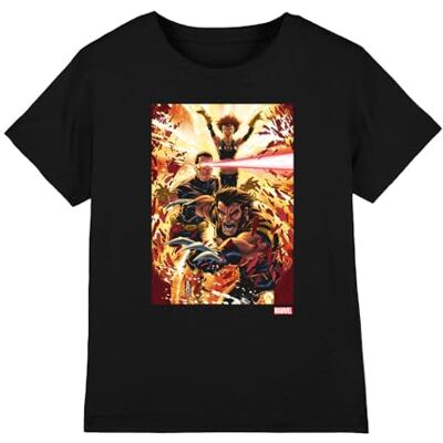Marvel X-Men Wolverine Cyclops Jean Grå Unisex Barn T-shirt, Svart, 5-6 År, Svart, 5-6 År Marvel X-Men Wolverine Cyclops Jean Grå Unisex Barn T-shirt, Svart, 5-6 År, Svart, 5-6 År