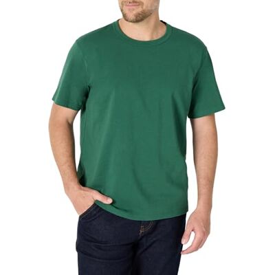 Amazon Essentials mäns t-shirt med avslappnad passform tungvikt bomull, Mörkgrön, M Amazon Essentials mäns t-shirt med avslappnad passform tungvikt bomull, Mörkgrön, M