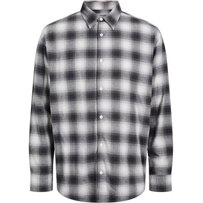 JACK & JONES Jcocover rutig flanellskjorta Ls, fantom, S JACK & JONES Jcocover rutig flanellskjorta Ls, fantom, S