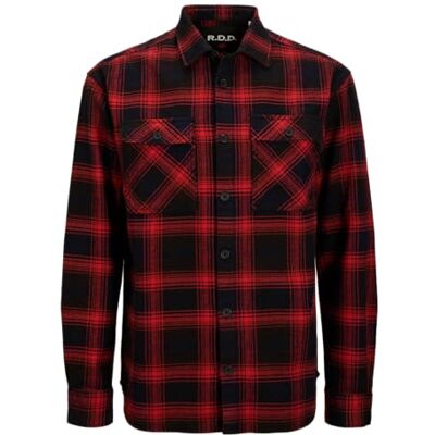 R.d.d. royal denim division R.d. Royal denim division Rddcharles Check Overshirt L/S Sn, Pompeian Red, XXL R.d.d. royal denim division R.d. Royal denim division Rddcharles Check Overshirt L/S Sn, Pompeian Red, XXL