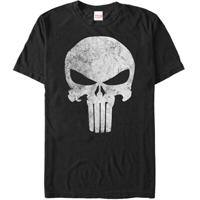 Marvel Herr punisher distresskull t-shirt, svart, medium Marvel Herr punisher distresskull t-shirt, svart, medium