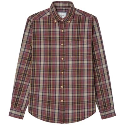 Springfield LS rutig twillskjorta för män, Standardröd, L Springfield LS rutig twillskjorta för män, Standardröd, L