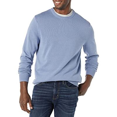 Amazon Essentials Men's Tröja med rund hals (finns i Big & Tall), Ljusblå, S Amazon Essentials Men's Tröja med rund hals (finns i Big & Tall), Ljusblå, S