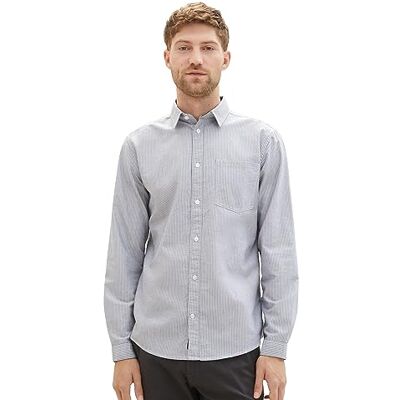 TOM TAILOR Herrskjorta, 32303 – Navy Stripe, XL TOM TAILOR Herrskjorta, 32303 – Navy Stripe, XL